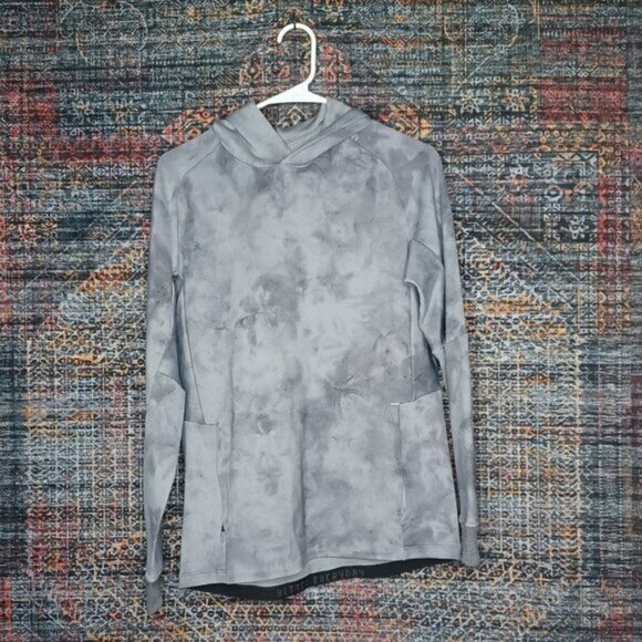 MINT lululemon mens 2tone gray Textured Tech Diamond Dye vented hoodie S MINT - Picture 1 of 10